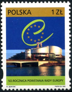 timbre: Cinquentenaire du conseil de l'Europe