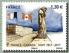 timbre: France-Canada Vimy 1917/2017