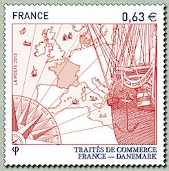 timbre: Traités de commerce France-Danemark