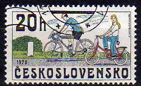 timbre: Couple de cyclistes modernes