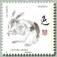 timbre: Les signes astrologiques chinois : Lapin