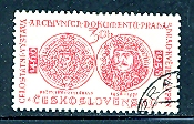 timbre: Portrait  du roi tchèque Podiébrady