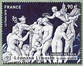 timbre: Léonard Limosin : Le jugement de Pâris