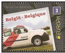 timbre:  véhicule de la poste