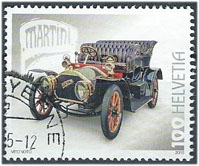 timbre: Automobiles suisses - Martini (1897)