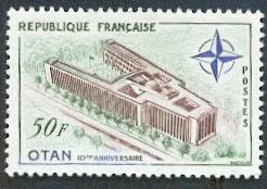 timbre: 10ème anniversaire de l'OTAN