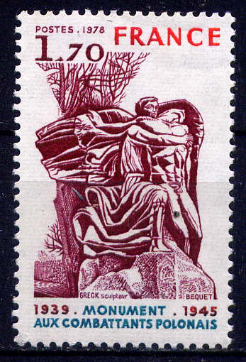 timbre: Monument aux Combattants Polonais