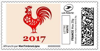 timbre: MonTimbreEnLigne : Nouvel an chinois - Coq