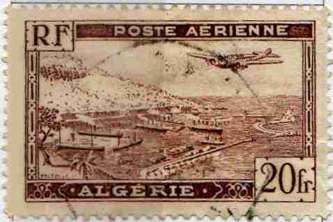 timbre: Poste Aérienne - Rade d'Alger