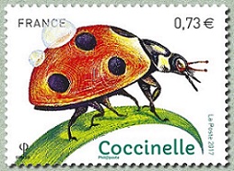 timbre: Les Insectes: La Coccinelle