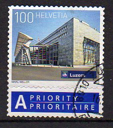 timbre: Gares suisses - Lucerne avec vignette