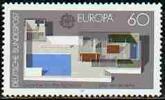 timbre: Le Pavillon allemand à la Foire de Barcelone