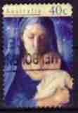 timbre: Noël : Vierge et l'enfant (adhésif)