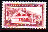 timbre: Administration Allemande - Surcharge : 14 Shtator 1943