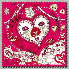 timbre: Le coeur Hermès à 0,58