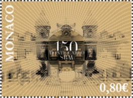 timbre: 150 Ans de la Société des bains de mer