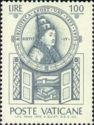 timbre: 500 Ans de la bibliothèque Vaticane