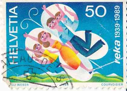 timbre: 50 ans caisse suisse de voyage