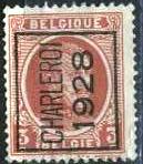 timbre: Preo CHARLEROY 1928 (N°192) A (gauche)