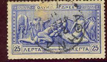 timbre: Combat d'Hercule et Antée