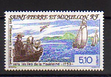 timbre: Bicentenaire de l'exode des Miquelonais.