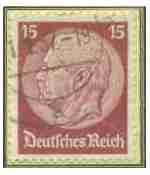 timbre: 85 ans du marechal hindenburg (5 ex)