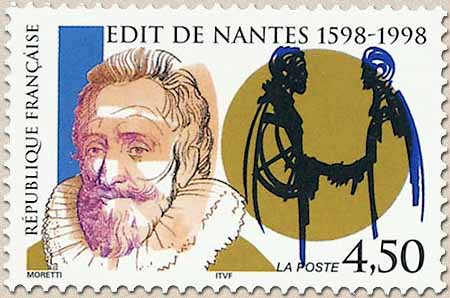 timbre: 400e anniversaire de la signature de l'Edit de Nantes