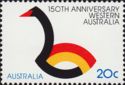 timbre: 150 anniversaire de l'Australie Occidentale