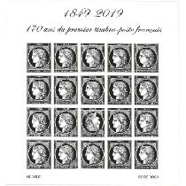 timbre: Bloc-feuillet 170 ans du premier timbre français