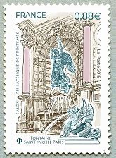timbre: Fontaine Saint-Michel - Paris
