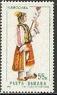 timbre: Costume régional féminin de Hunedoara