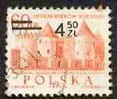 timbre: Monument de Varsovie (surchargé)