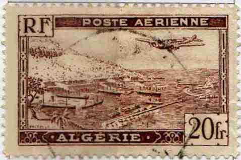 timbre: Avion survolant la rade d'Alger