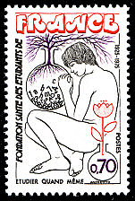 Timbre: Fondation santé des étudiants
