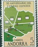 Timbre: Andorra - Carte du Pays