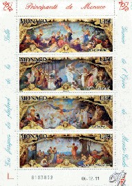 Timbre: Fresque de la Salle Garnier, Opera de Monte-Carlo  