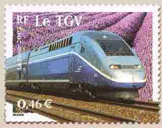 Timbre: Le si&egrave;cle au fil du timbre le tgv