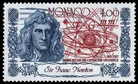 Timbre: Tricentenaire de l'attraction universelle