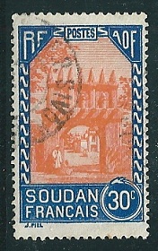 Timbre: Porte d'entr&eacute;e de la R&eacute;sidence de Djenn&eacute;