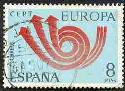 Timbre: Europa 1973 : Cor postal