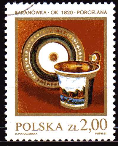 Timbre: Porcelaine et fa&iuml;ence polonaise - Baranowka