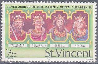 Timbre: Jubil&eacute; d'argent de la reine Elizabeth II.
