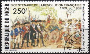 Timbre: Bicentenaire de la R&eacute;volution Fran&ccedil;aise +
