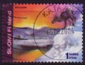 Timbre: Renne au coucher du soleil