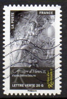 Timbre: Armure d'Henri II, d'apr&egrave;s Etienne Delaune