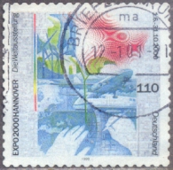 Timbre: Exposition universelle de Hanovre (Adh&eacute;sif)