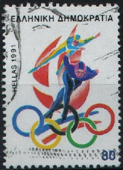 Timbre: JO d'Albertville : patinage de vitesse