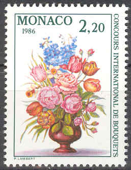 Timbre: Concours international de bouquets