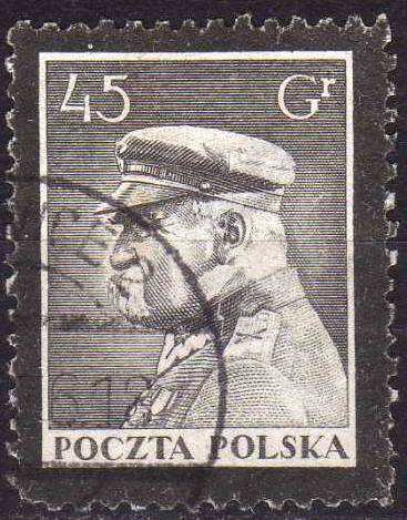 Timbre: Mort du Mar&eacute;chal Pilsudski