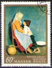 Timbre: Tableau d'Adolf Feny&egrave;s